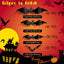 60 Pzas Decoración Murciélagos PVC Negro 3D Halloween
