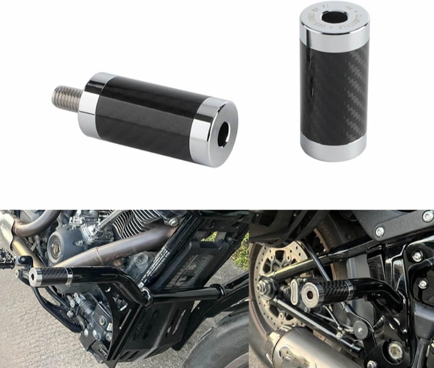 Tornillos aluminio M12x1.2 fibra carbono para barras choque