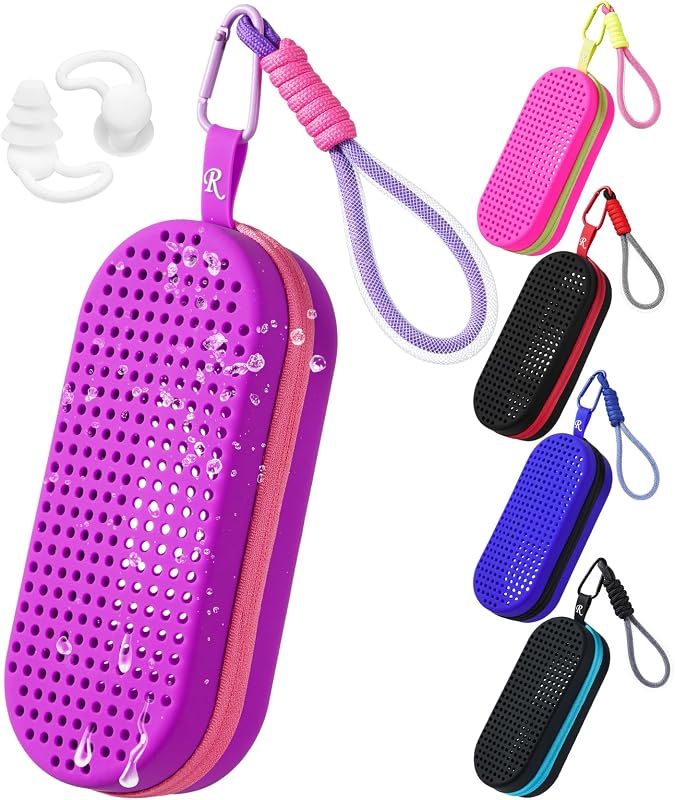 Estuche para gafas de natación con clip