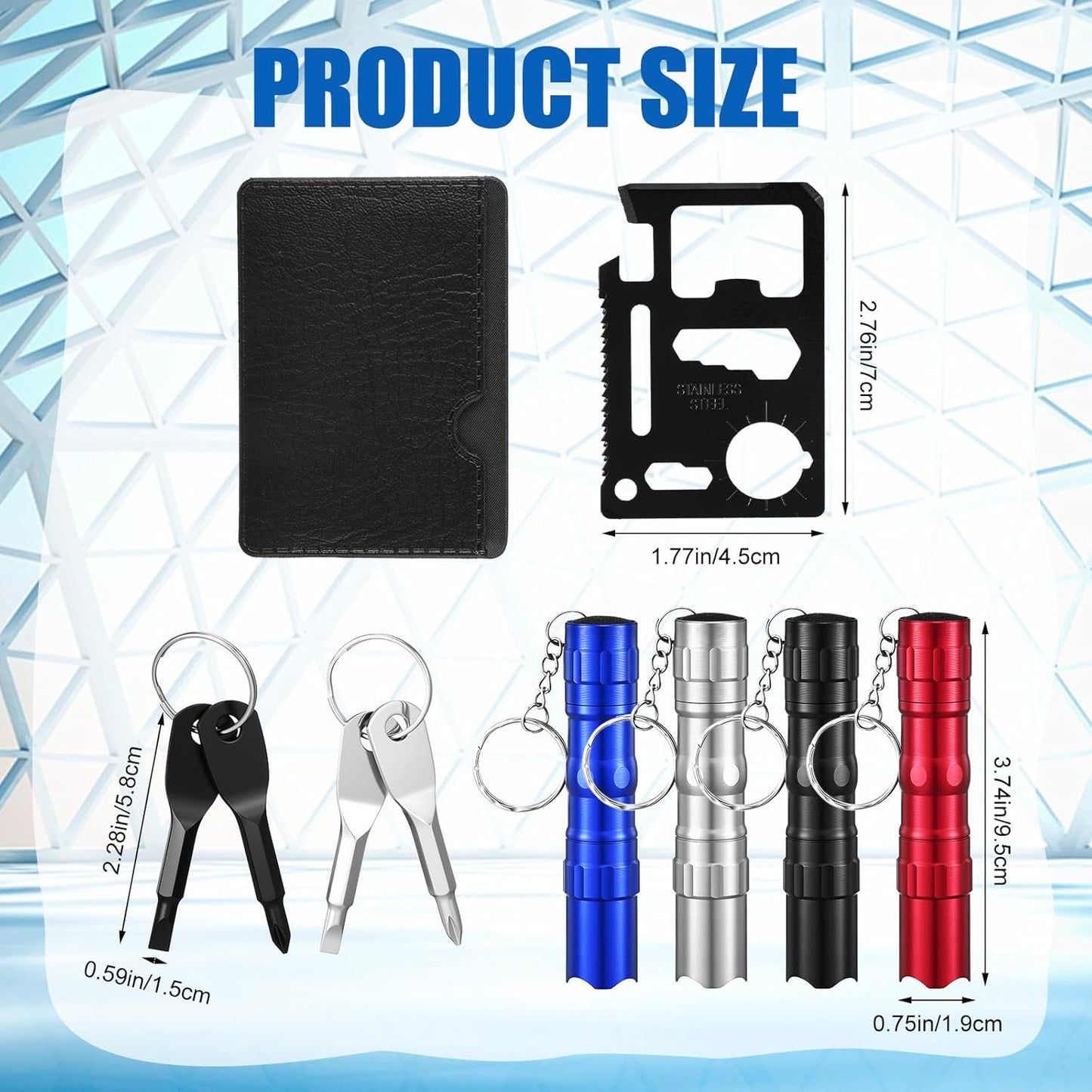 Set 48 Llaveros con Minirdestornilladores para Regalo Hombres