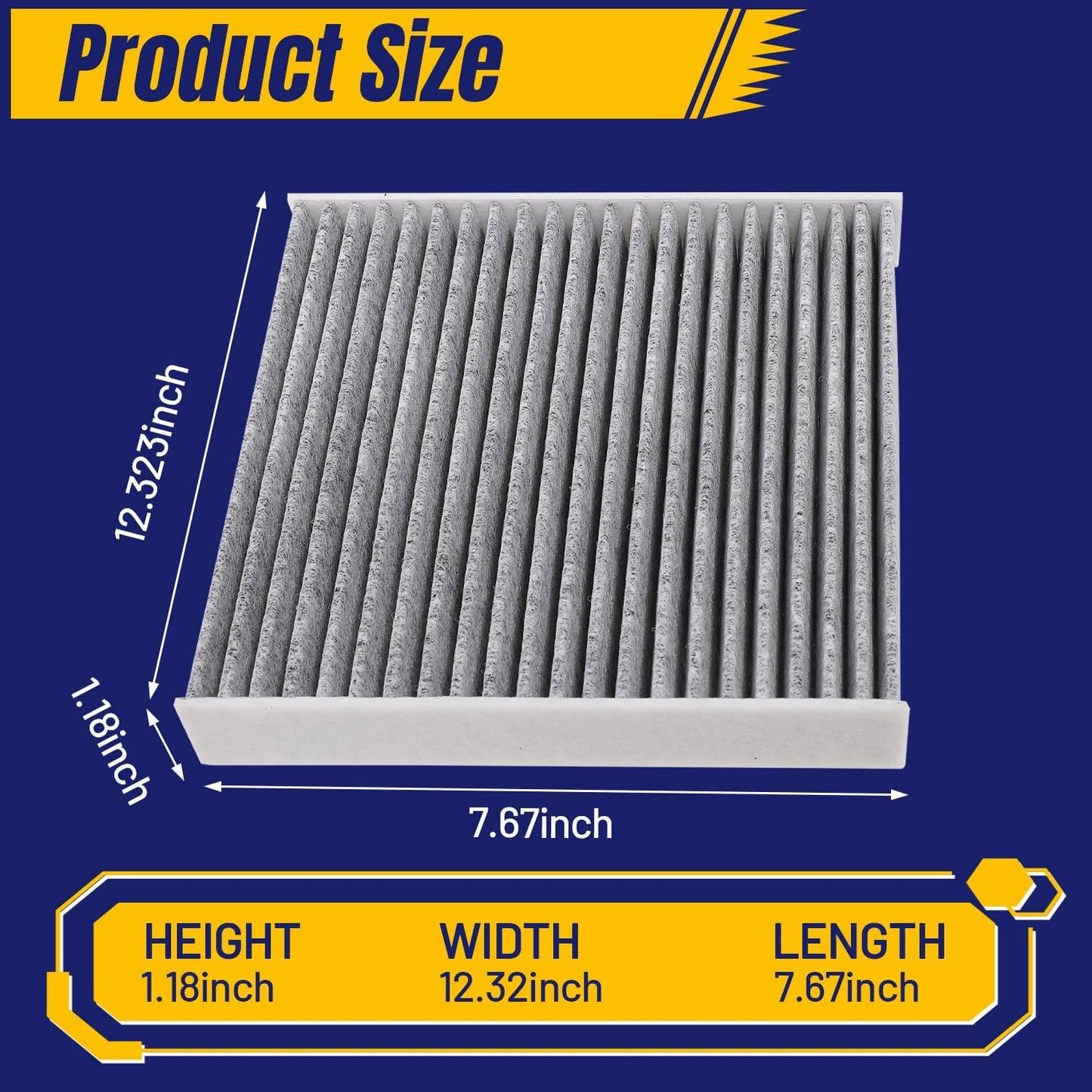Filtro aire cabina Toyota Camry Corolla Rav4 con carbón
