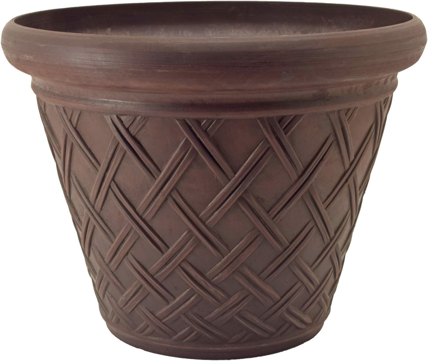 Maceta tejido cesta para plantas 18pulg color chocolate