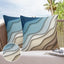 2 Pzas Fundas Almohada Impermeables Exteriores 16x16pulg Azul