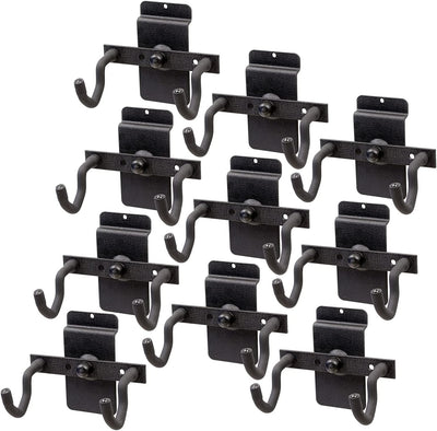 10 Ganchos para Slatwall 3pulg Estante Negro Táctico