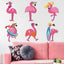 6 Pzas Decoración Pared Flamenco Rosa Luau Colgante Puerta