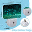 Lámpara noche LED pared purpurina verde sensor
