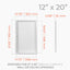 Puerta acceso 12x20pulg metal blanco para fontanería HVAC