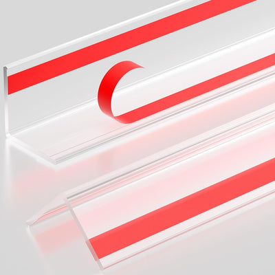 Protector esquina autoadhesivo 1.181x1.181pulg 2 tiras PVC flexible