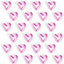 24 imanes decorativos de corazón rosado para refrigerador