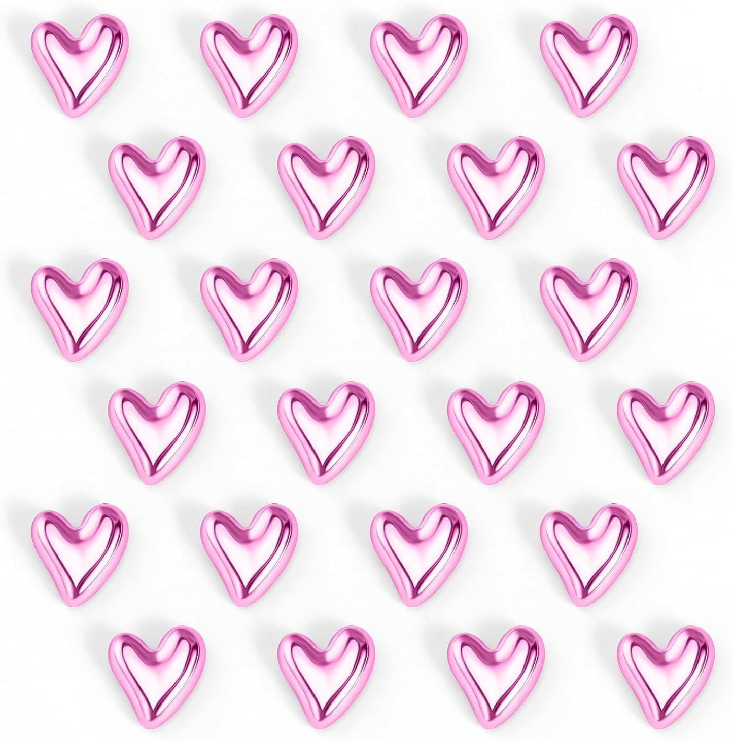 24 imanes decorativos de corazón rosado para refrigerador