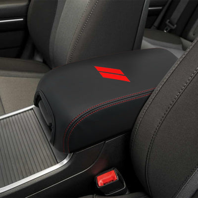 Funda consola Dodge Charger Chrysler 300 cuero costuras rojas
