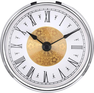 Inserto reloj 3.150pulg movimiento cuarzo ribete plateado