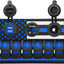 Panel interruptores aluminio 6 bandas bandera USB dual