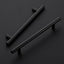 Manijas acero inox negro mate 8-13/16" para cajón cocina