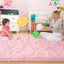 Alfombras rosas ultrasuaves para dormitorio 4x6ft sala de estar
