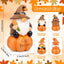 Figura gnomos otoño 2 pzas centro mesa decoración hogar jardín