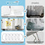 Juego cortinas ducha lavables acuarela azul gris 72x72pulg
