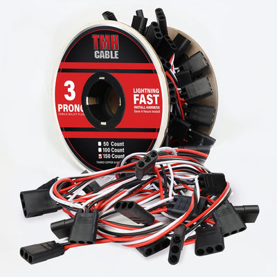 Enchufe triple hembra 3 clavijas 6.5" 150uds