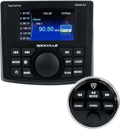 Receptor marino 4 zonas Bluetooth IP66 3 TFT Display 72W x 4