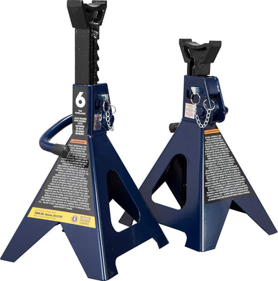 Soportes de gato acero doble bloqueo 12000lb set 2 azul