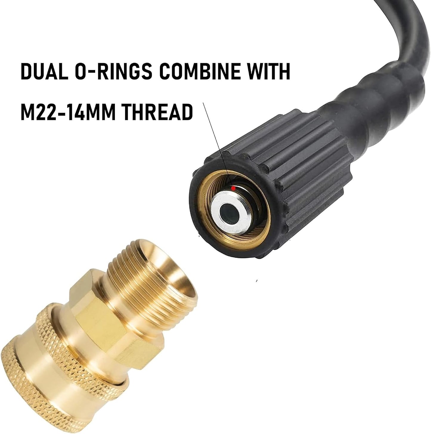 Kit conexión rápida lavadora presión 5000 PSI M22 14mm