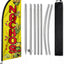 Bandera nachos 8ft con poste y pico tierra