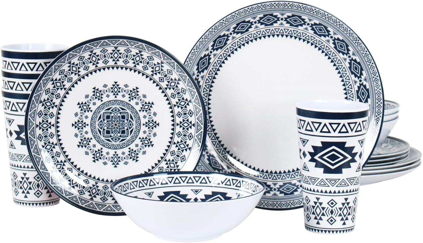 Set 16 Pzas Vajilla Melamina Camping Platos Tazas