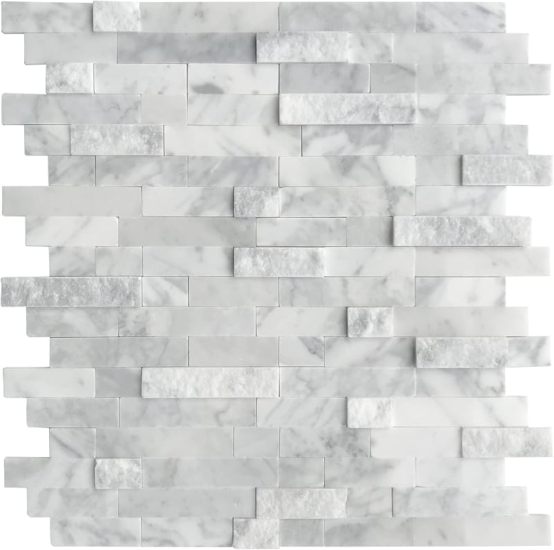 Mosaico 3D autoadhesivo mármol gris 11.5x10.7"