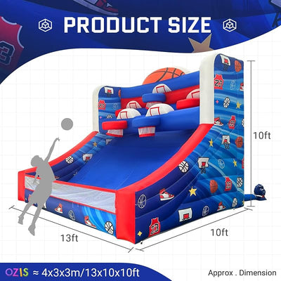 Tiro inflable baloncesto con bolas soplador para fiesta