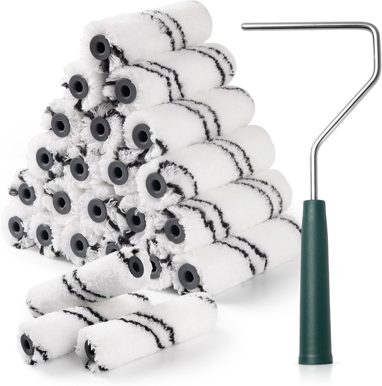 Cubiertas rodillo pintura microfibra 4pulg 24 pzas