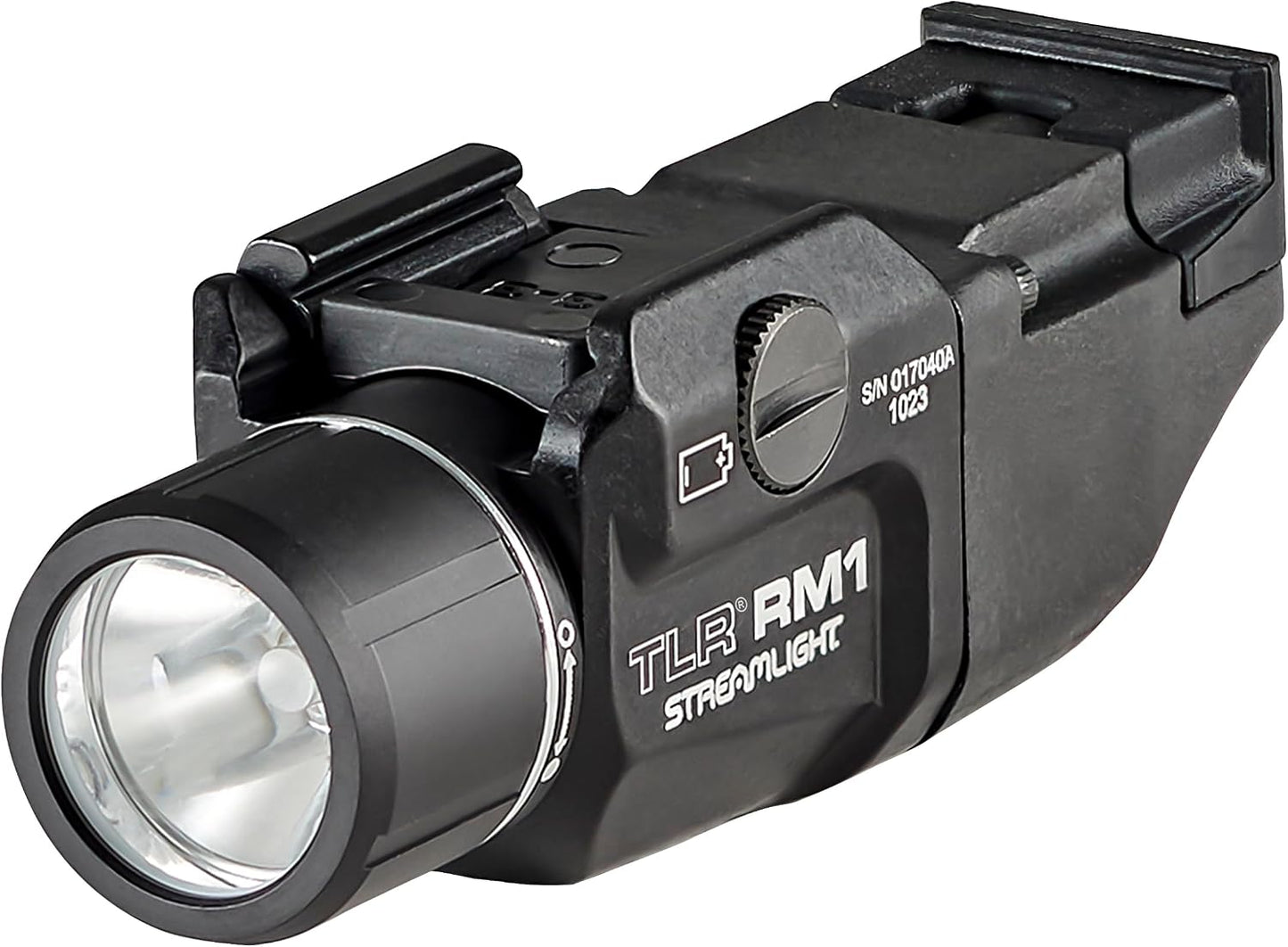 Luz táctica riel 500lúmenes con batería CR123A color negro