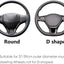 Funda volante cuero gris universal 15"