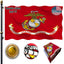 Bandera USMC 3x5ft 3 capas poliéster ojales latón