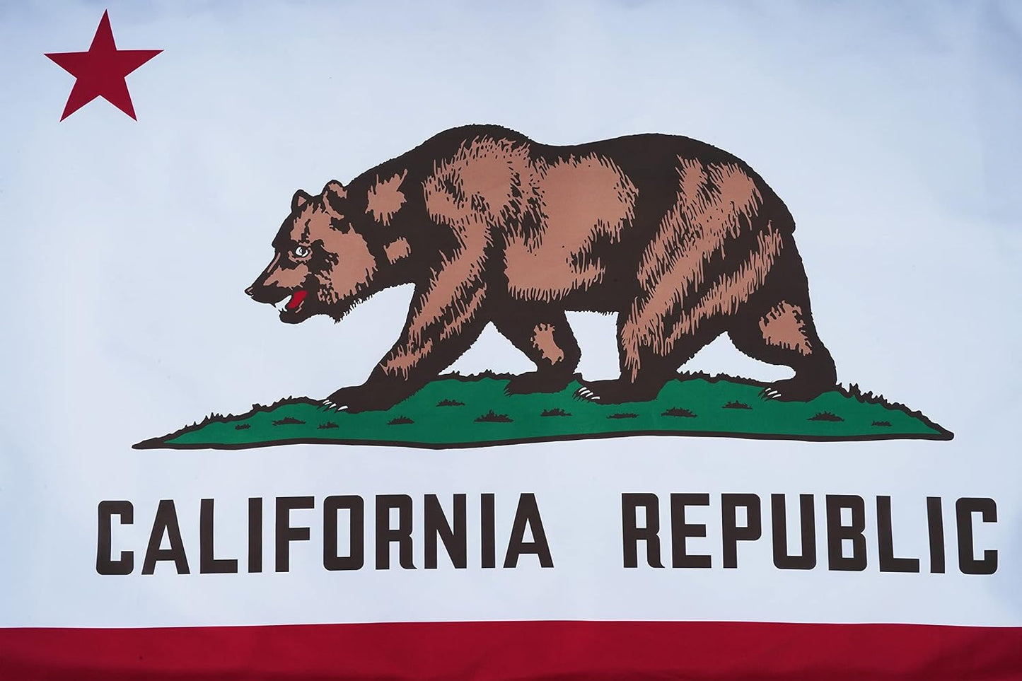 Bandera California 3x5ft doble cara con ojales latón