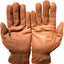 Guantes equitación hombre cuero algodón color marrón