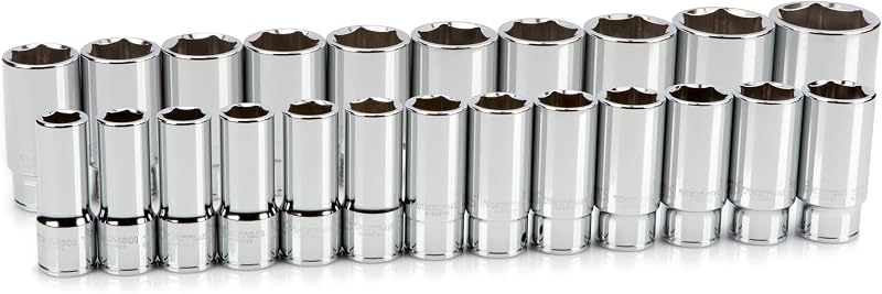 Set llaves vaso 6 puntos 23 pzas 0.748-1.969in