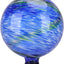 Globo cristal esfera remolino pintado azul y verde 10pulg
