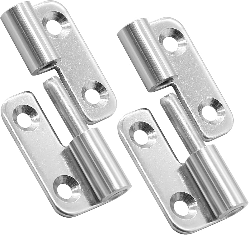 2 Pzas Bisagras Acero Inox 1.5pulg Deslizantes