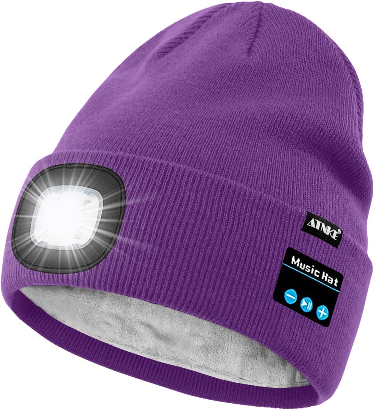 Gorro Bluetooth LED recargable USB hombre mujer