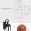 Aplique pared exterior vidrio granulado negro mate luces