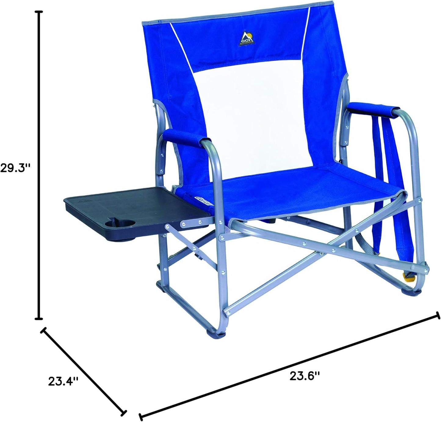 Silla plegable al aire libre con mesa lateral