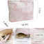 Bolsa maquillaje mujer con cremallera lazo rosa grande