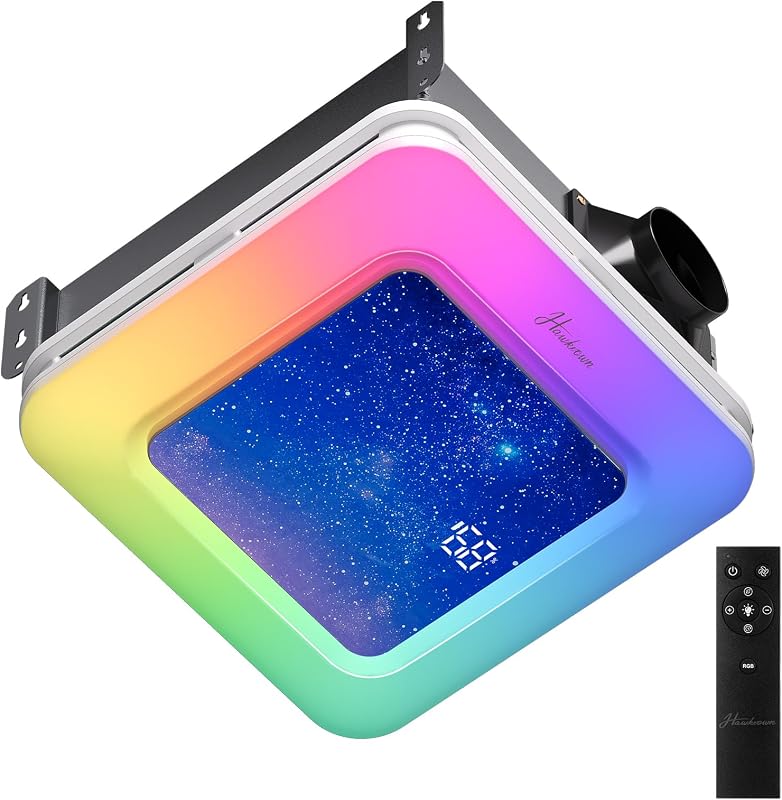 Extractor baño sensor humedad y olor 230 CFM luz LED