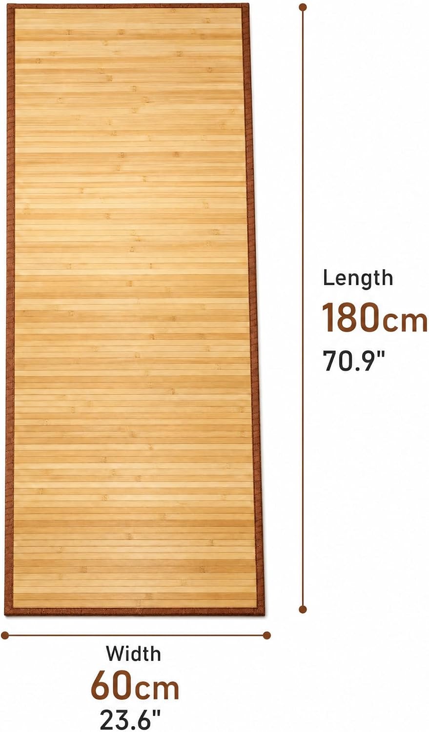 Alfombra antiderrap rayón bambú 70.9x23.6"