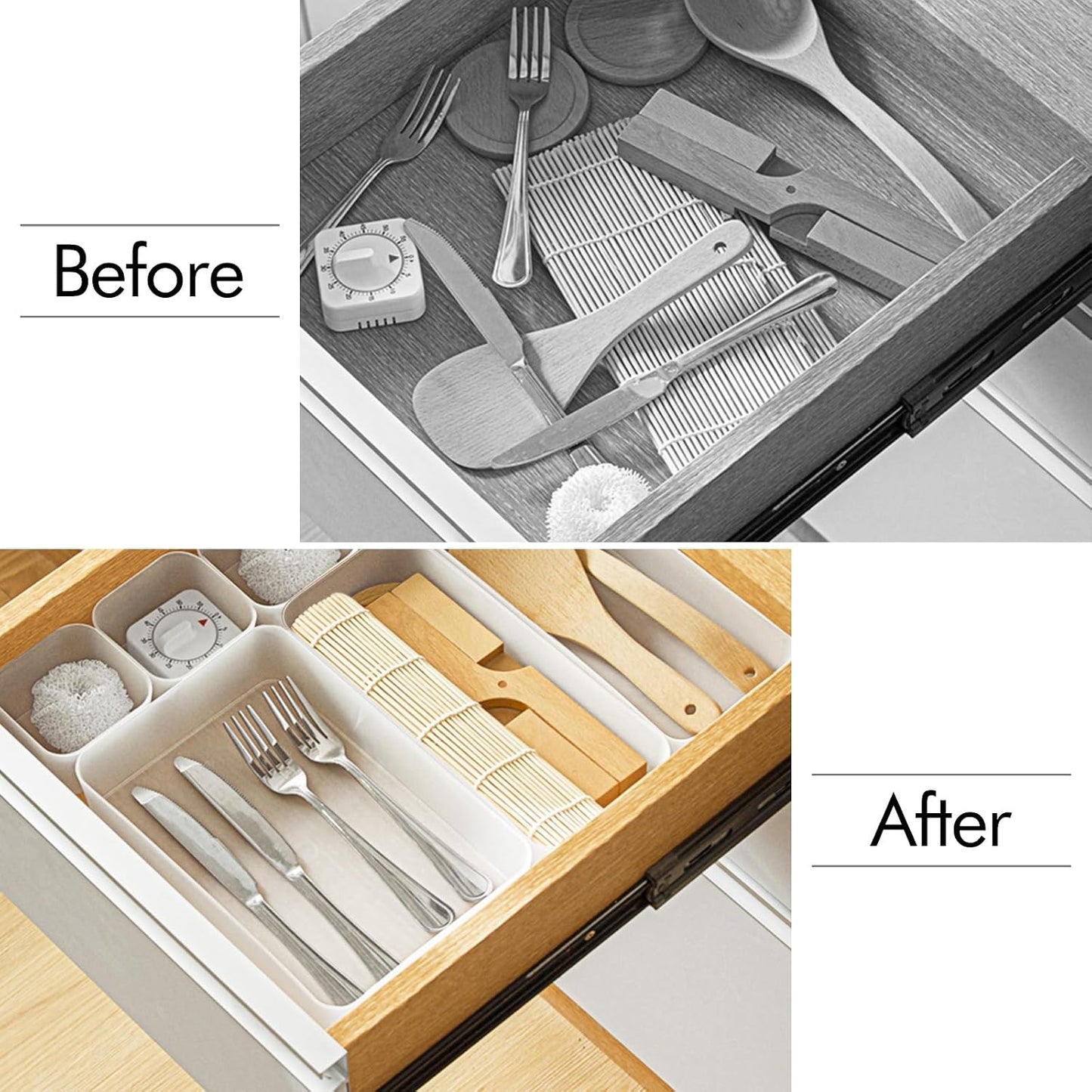Caja almacenamiento con bandejas 15pzas para dormitorio