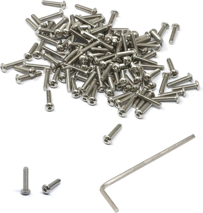 Set 100 Pzas M2.5x12mm Acero Inox 304 Hex con Botón