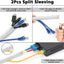 Kit organizador cables 2 fundas 41 clips autoadhesivos 10 rollos bridas reutilizables