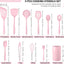 Set 11 Utensilios Silicón Antiadherente con Soporte