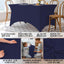 Mantel elastano azul marino 8ft ajustable para eventos