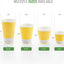 Tazas café papel aislado 12oz 25uds tapas amarillo